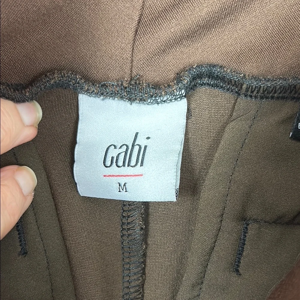 Cabi Chocolate Brown Snakeskin Print Trousers, M - Picture 2 of 7